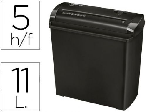 Destruidora de documentos fellowes p-25s capacidade de corte 5 folhas corte em tiras , Fellowes , 78272 , 0043859690695
